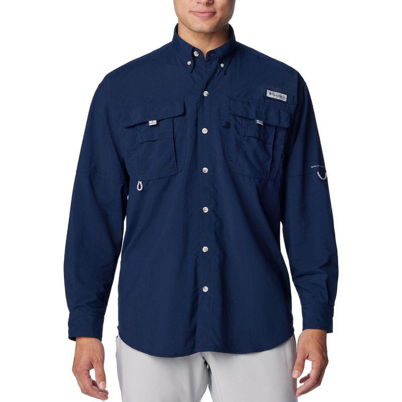 Columbia PFG Bahama II Long Sleeve Shirt Mens Navy