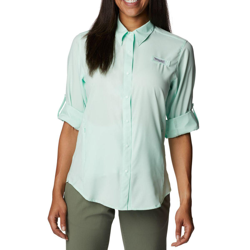 Columbia Tamiami II Long Sleeve Shirt Womens Gulfoss Green