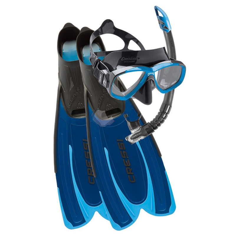 Cressi Agua Mask Snorkel Fin Set