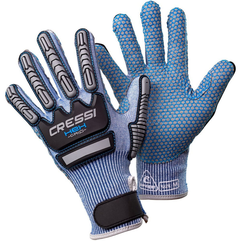 Cressi Hex Grip Gloves Blue