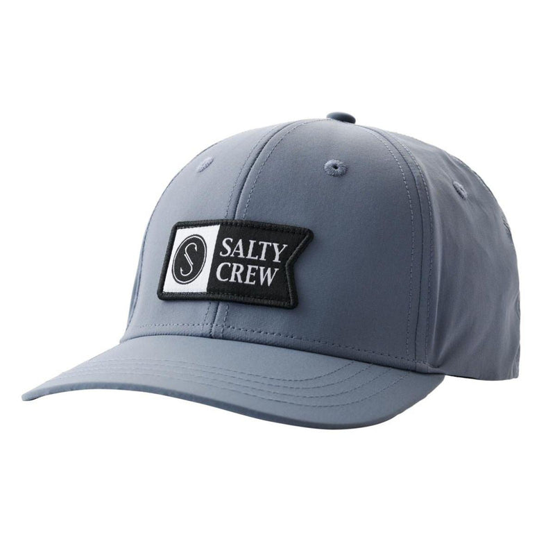 Salty Crew Alpha Flag Elastic 6 Panel Cap Dusty Blue