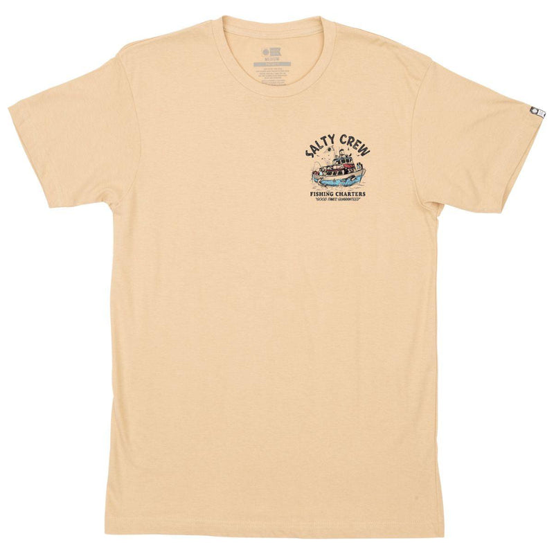 Salty Crew Fishing Charters Premium S/S Tee Camel