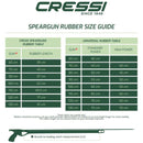 Cressi Gun Rubber w/ Quick Bridle 16mm Blue