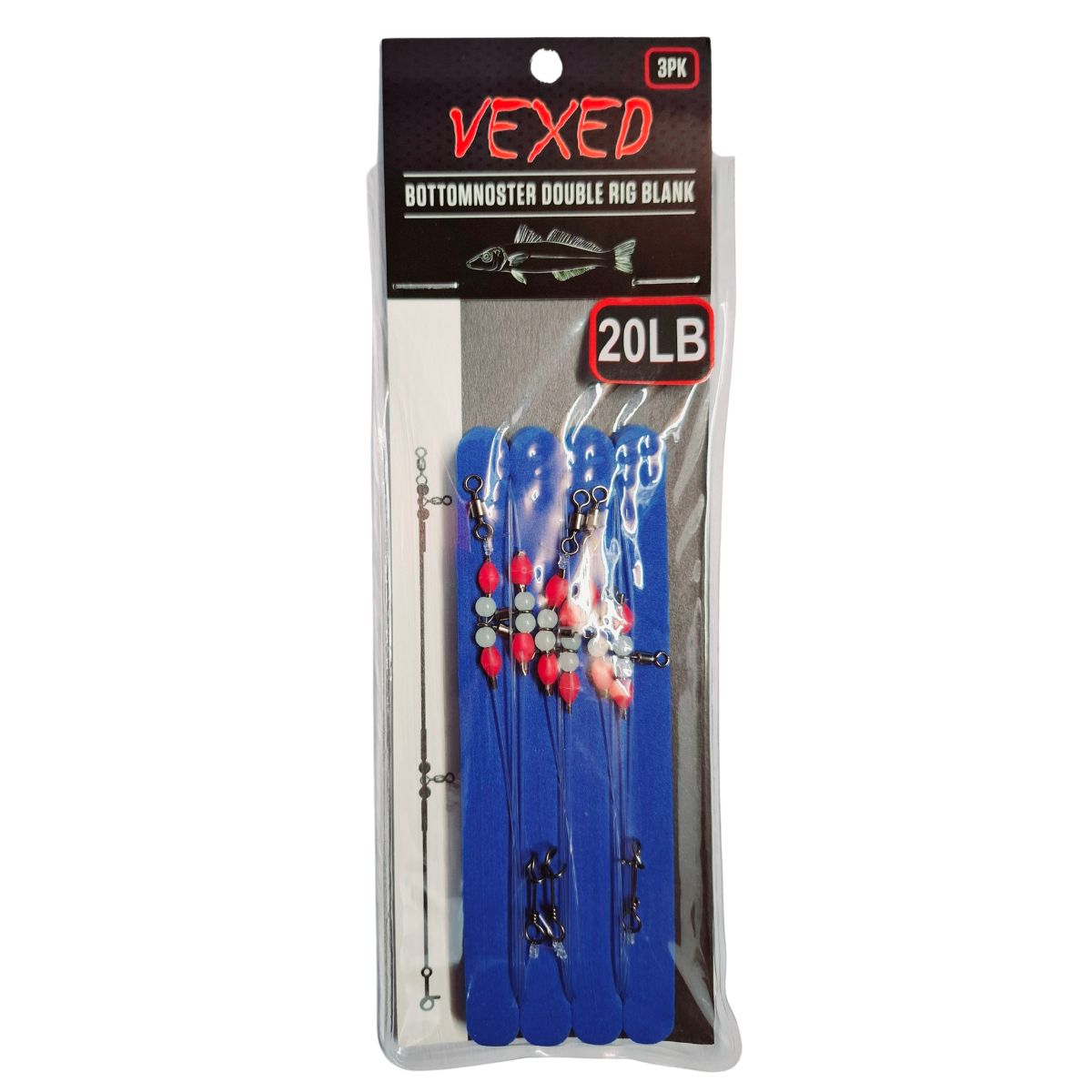 Vexed Bottomnoster Double Rig Blank 3pk - Geographe Fishing and Outdoors