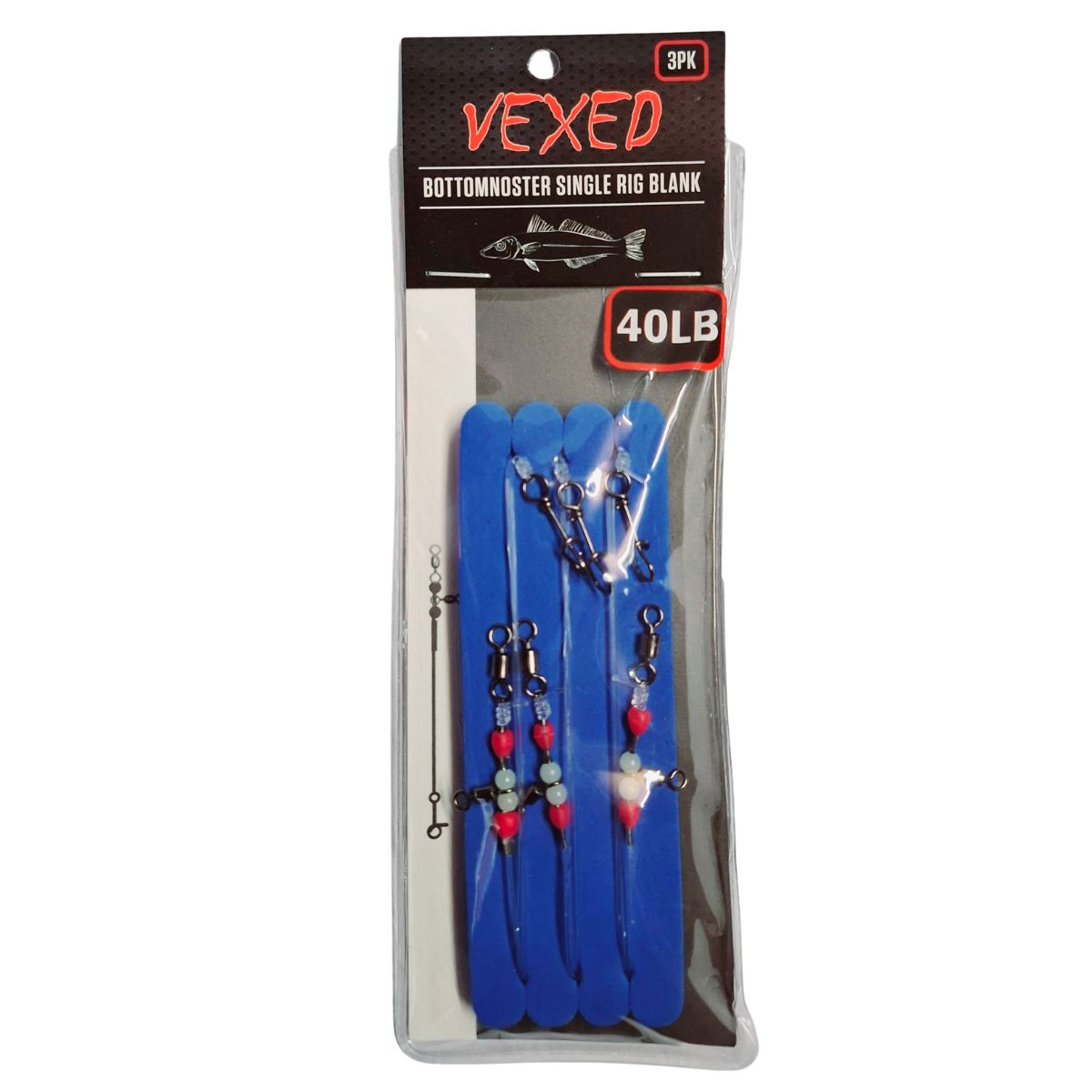 Vexed Bottomnoster Single Rig Blank 3pk - Geographe Fishing and Outdoors