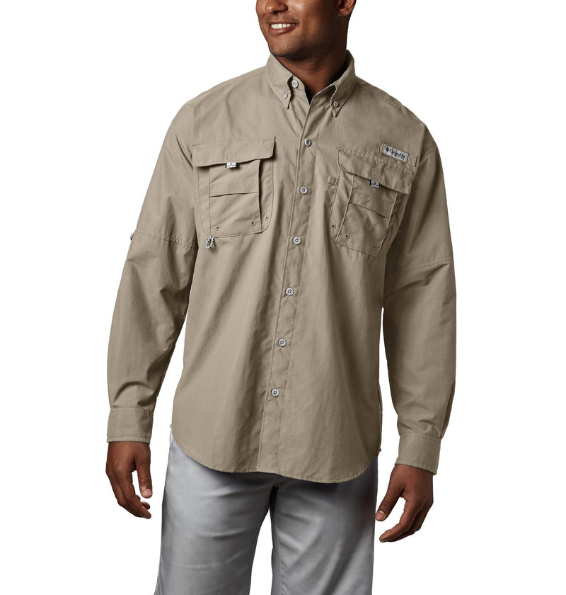 Columbia PFG Bahama Long Sleeve Shirt Mens Fossil