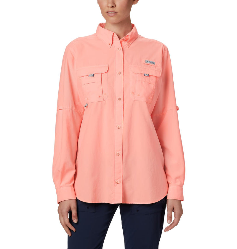 Columbia PFG Bahama Long Sleeve Shirt Womens Tiki Pink