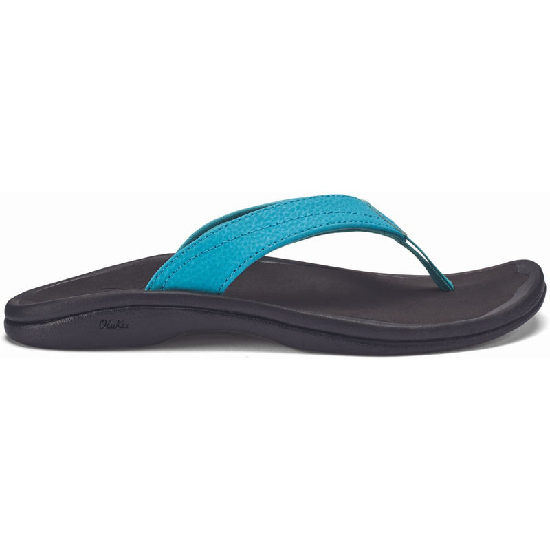 Olukai Ohana Thong Womens Blue Mist Black