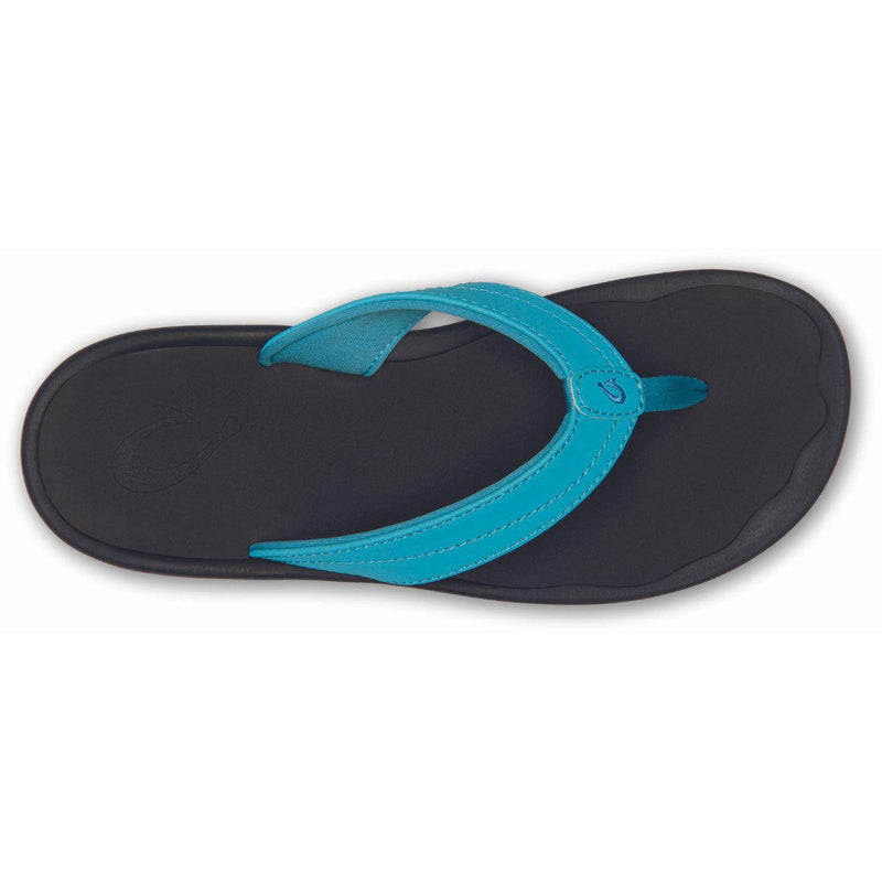 Olukai Ohana Thong Womens Blue Mist Black