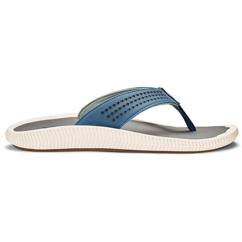 Olukai Ulele Thong Mens Slate Blue Charcoal