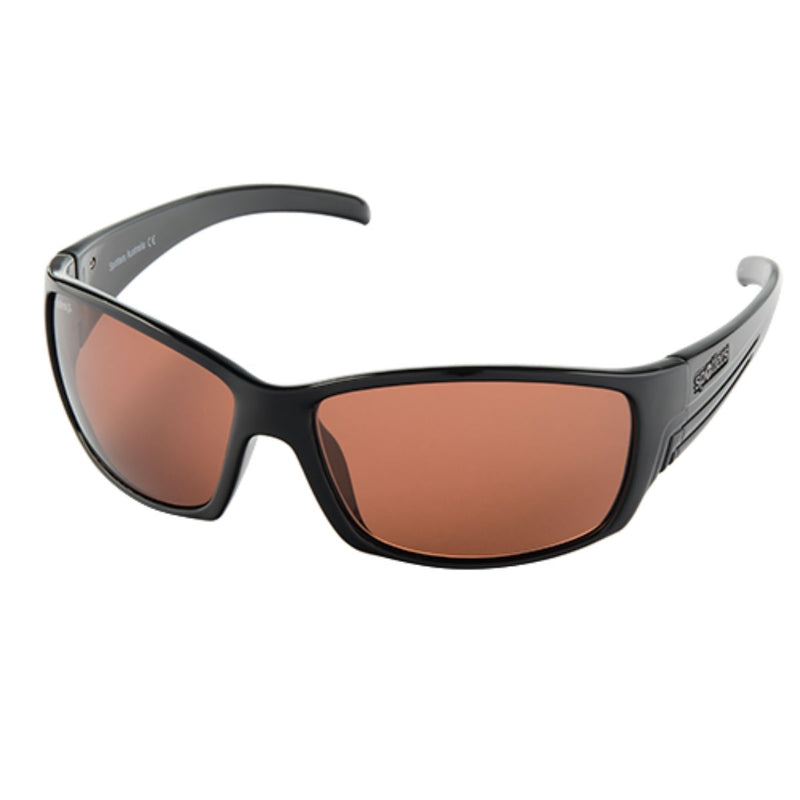 Spotters Fury Gloss Black Polarised Sunglasses